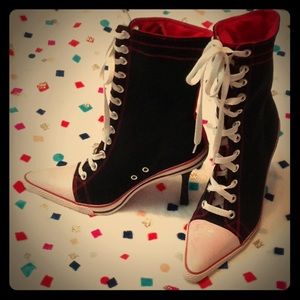 Anne Michelle Black and Red High Heels